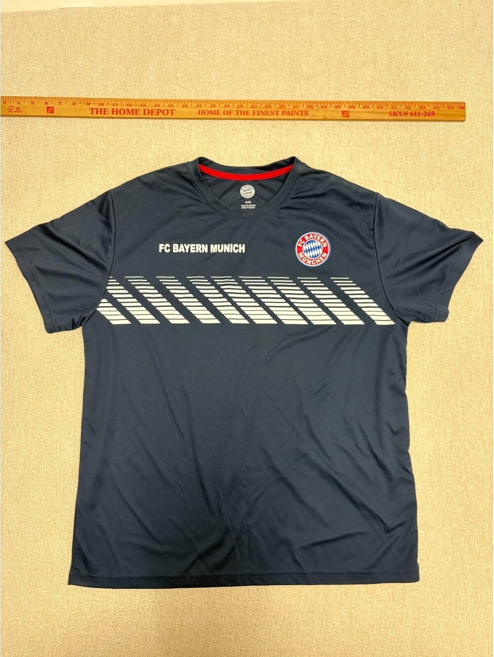 Official FC Bayern Munich Men's Navy Blue Soccer Jersey T-Shirt Size XL